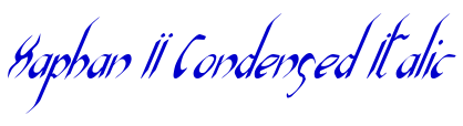 Xaphan II Condensed Italic 字体